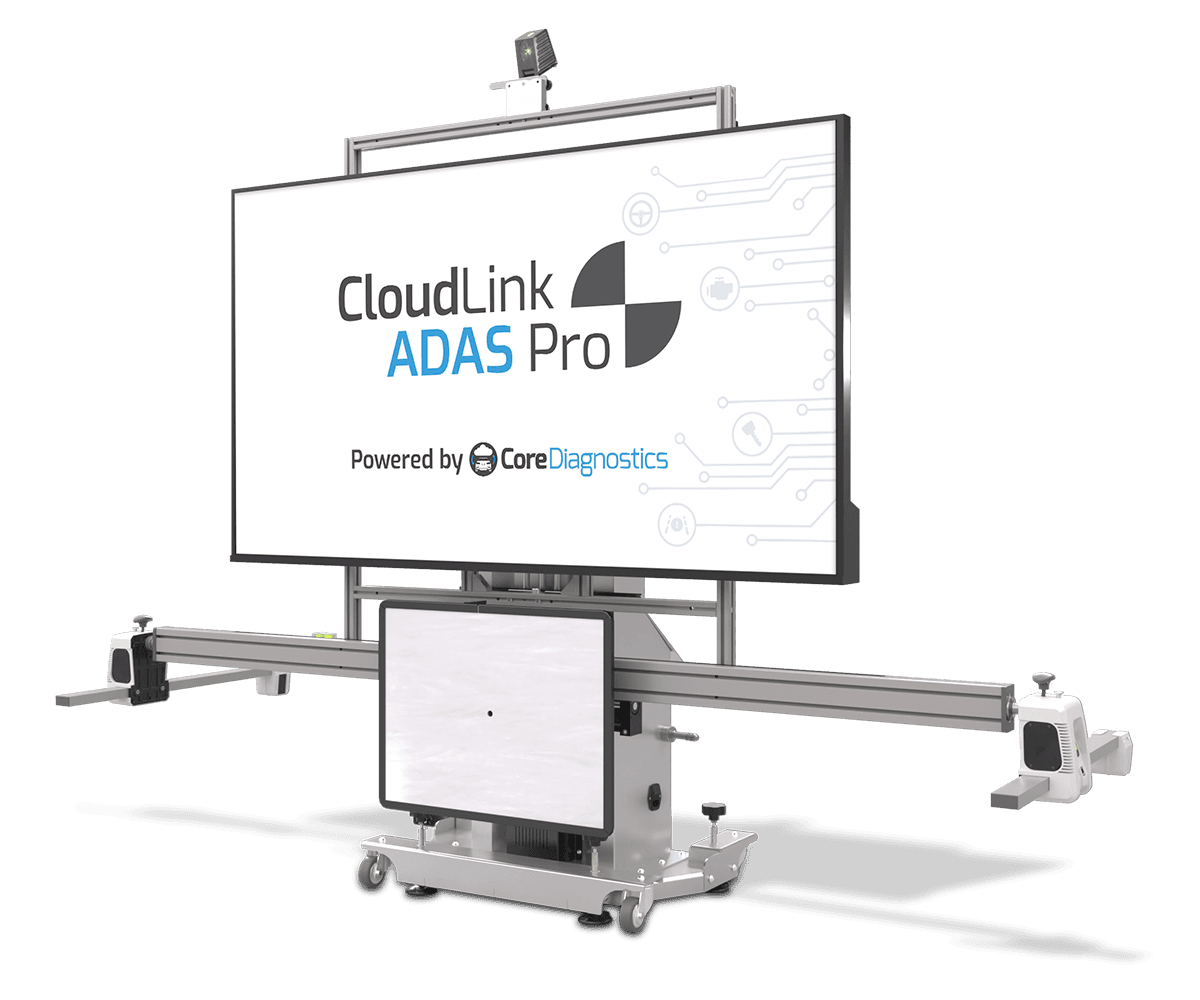 ADAS calibration equipment in a professional workshop